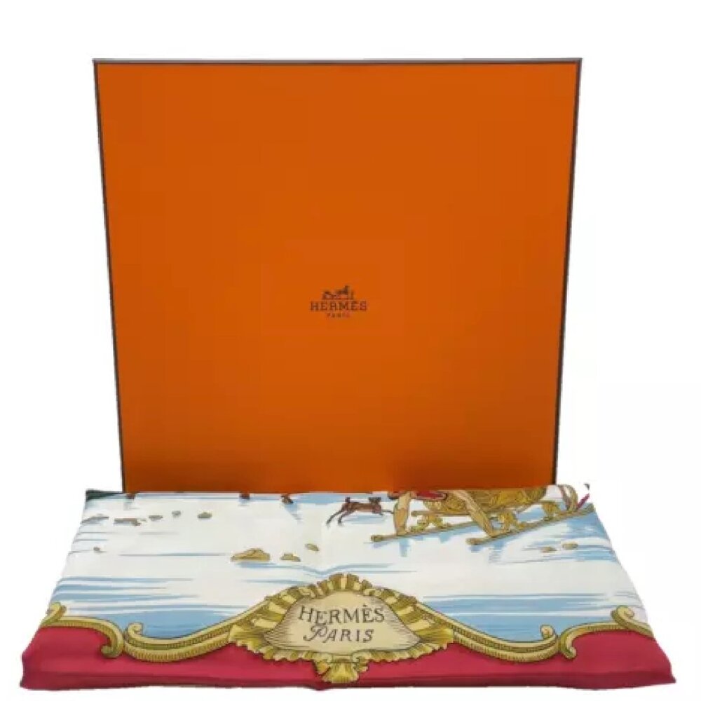 Auth. HERMES PARIS Les Plaisirs Du Froid Scarf